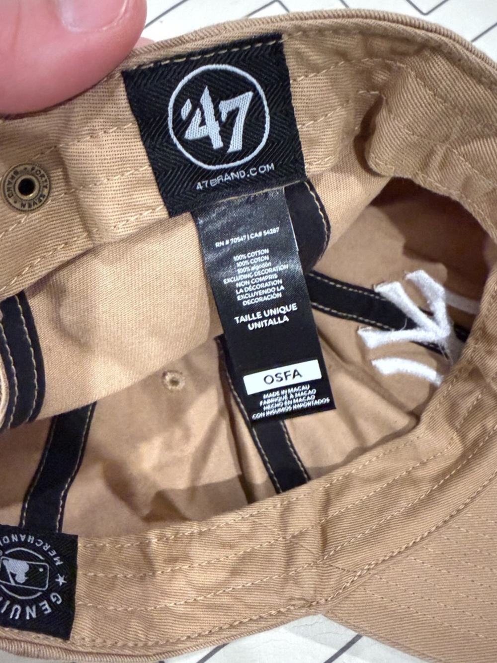 '47 Brand New York Yankees Khaki Hat - Picture 8 of 10